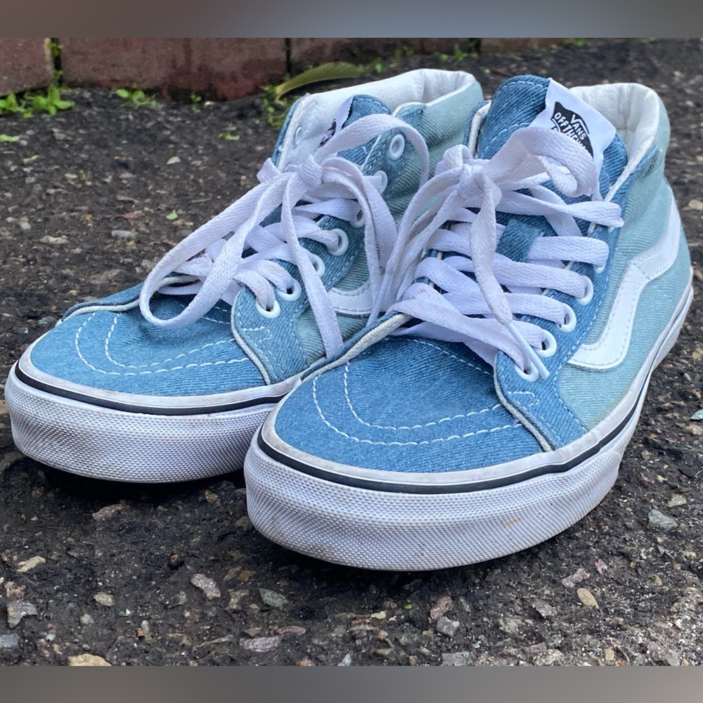 VANS Sk8-Mid Reissue 'Denim 2-Tone Blue/True Sz 8 wmns 6.5 men’s